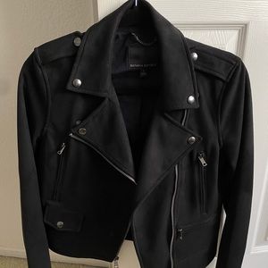 Banana Republic Faux suede Moto jacket -black